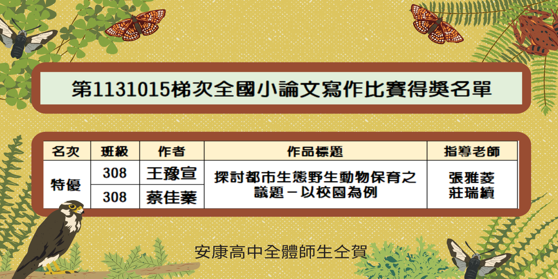 連結到1131015小論文得獎名單